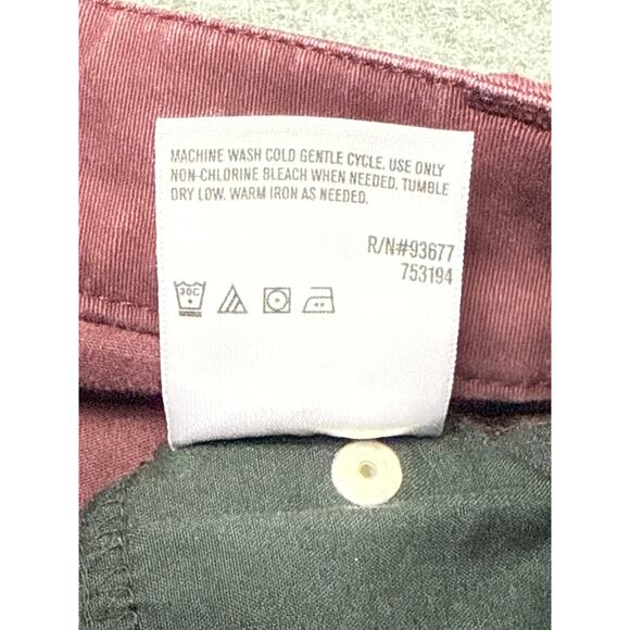 LIz Claiborne Women's Size 6 (32x30) Maroon Burgundy Pants Straight Leg Stretch - Picture 12 of 12
